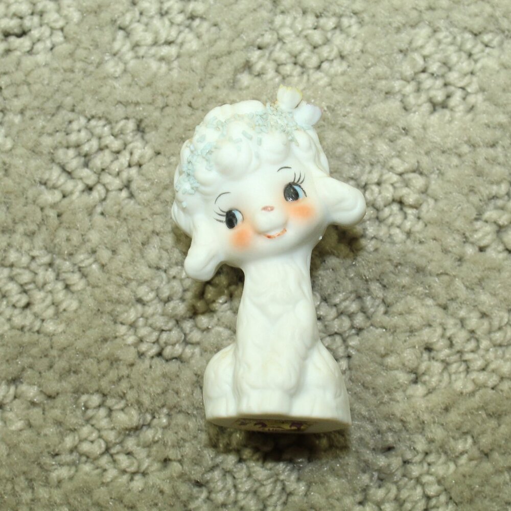 Vintage Napcoware Miniature 2" Ceramic Lamb Figurine